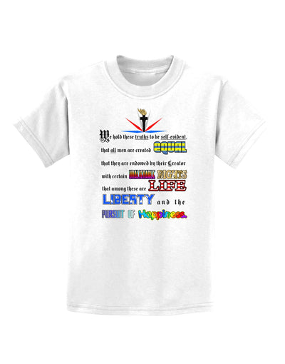 Life Liberty Pursuit of Happiness Childrens T-Shirt-Childrens T-Shirt-TooLoud-White-X-Small-Davson Sales