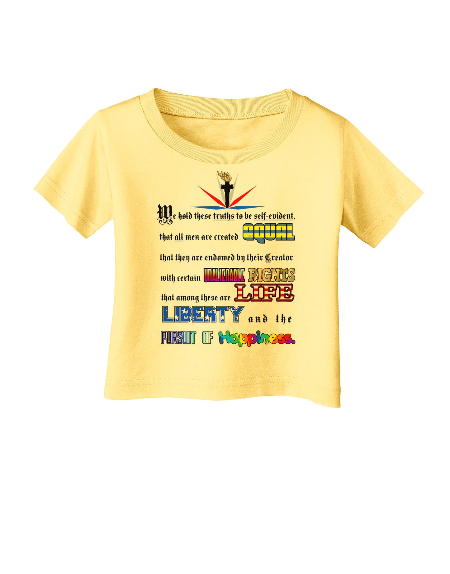 Life Liberty Pursuit of Happiness Infant T-Shirt-Infant T-Shirt-TooLoud-Daffodil-Yellow-06-Months-Davson Sales