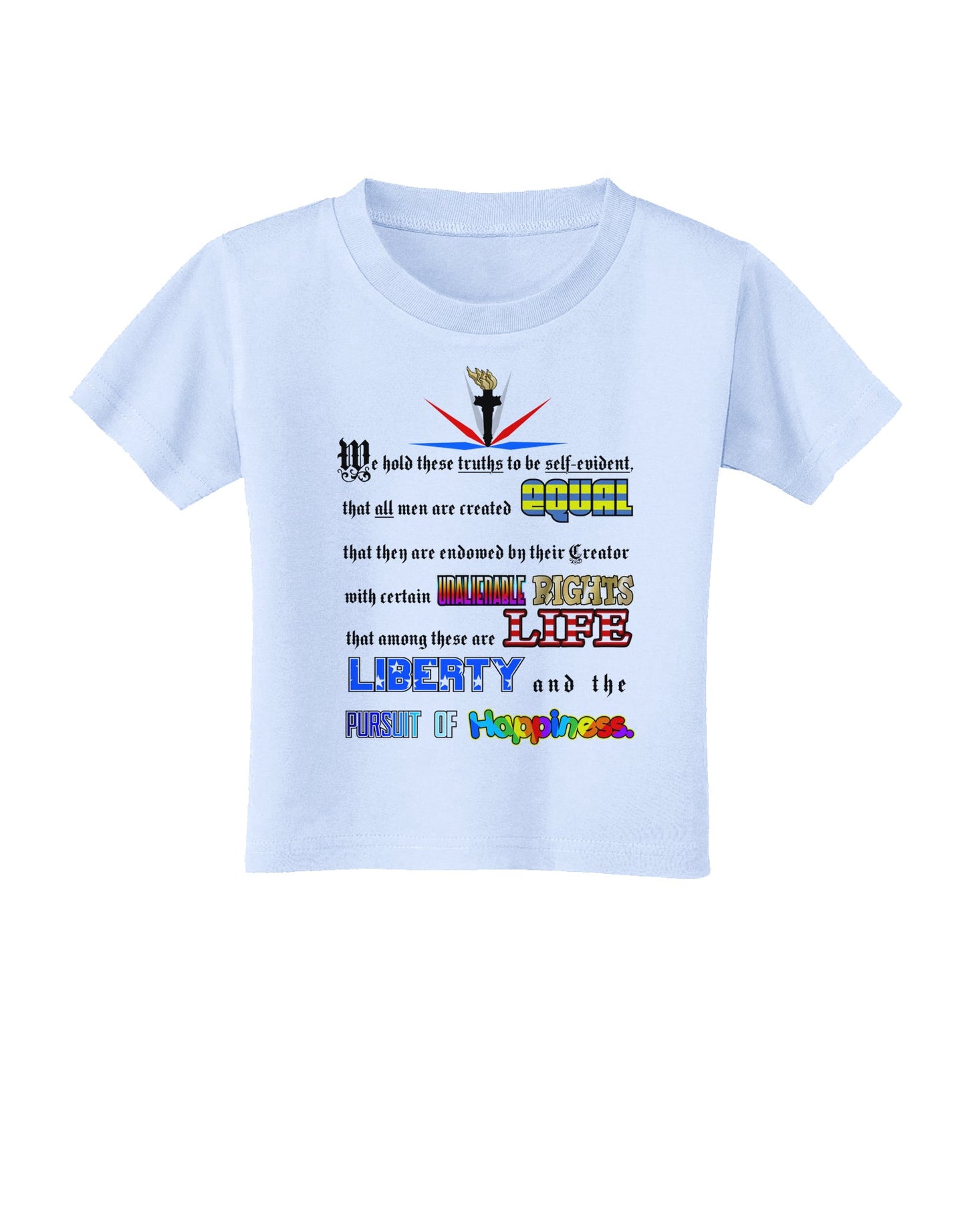 Life Liberty Pursuit of Happiness Toddler T-Shirt-Toddler T-Shirt-TooLoud-Light-Blue-2T-Davson Sales