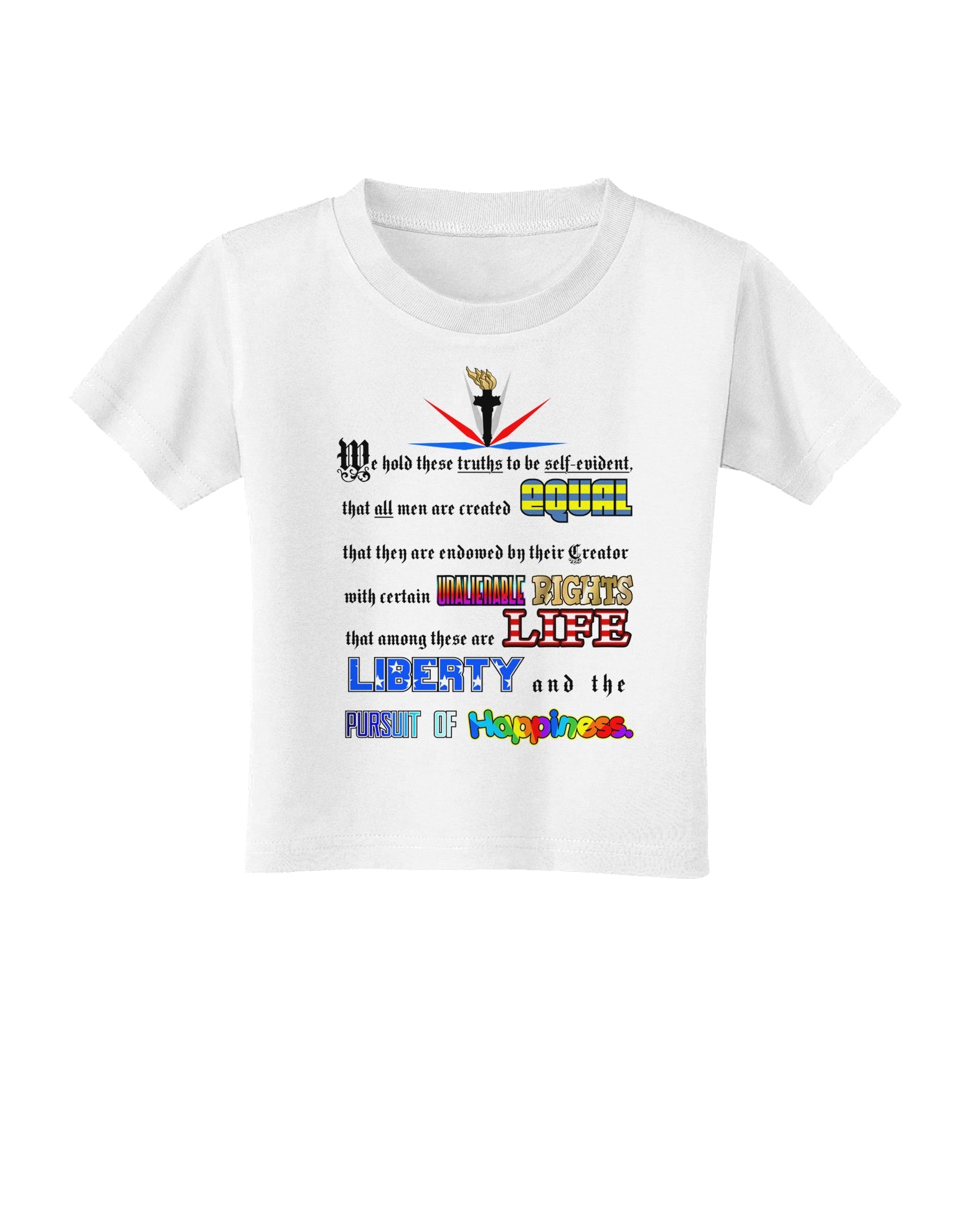 Life Liberty Pursuit of Happiness Toddler T-Shirt-Toddler T-Shirt-TooLoud-White-2T-Davson Sales