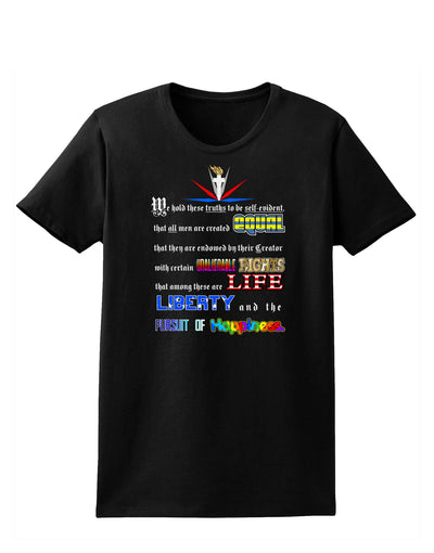 Life Liberty Pursuit of Happiness Womens Dark T-Shirt-TooLoud-Black-X-Small-Davson Sales