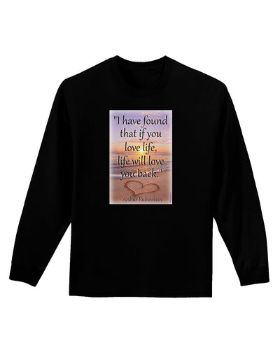 Life Will Love You Back Adult Long Sleeve Dark T-Shirt by TooLoud-TooLoud-Black-Small-Davson Sales