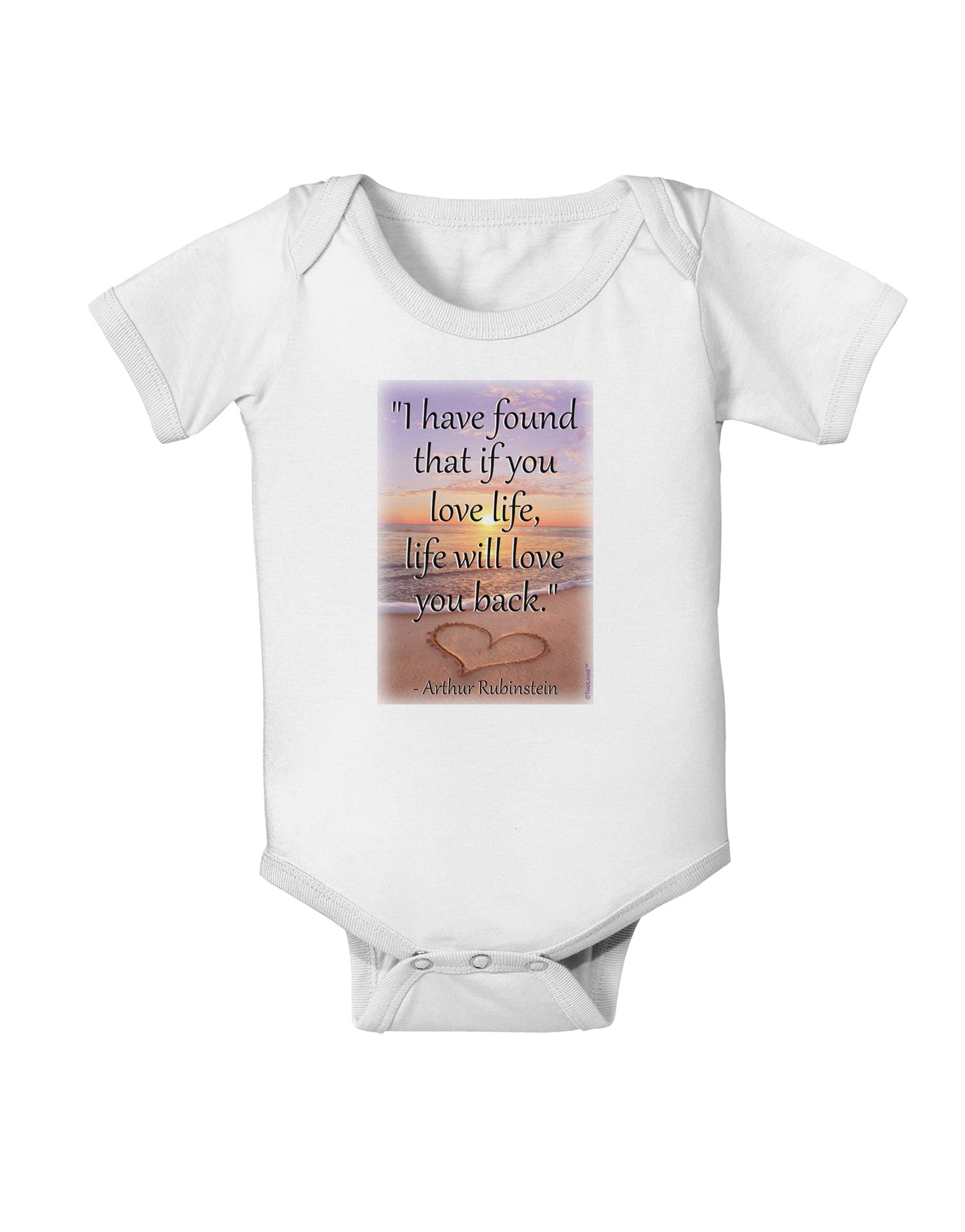 Life Will Love You Back Baby Romper Bodysuit by TooLoud-Baby Romper-TooLoud-White-06-Months-Davson Sales