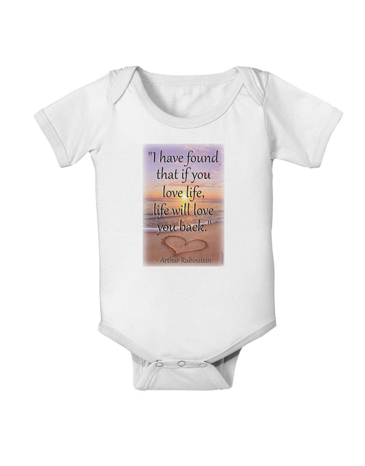 Life Will Love You Back Baby Romper Bodysuit by TooLoud-Baby Romper-TooLoud-White-06-Months-Davson Sales