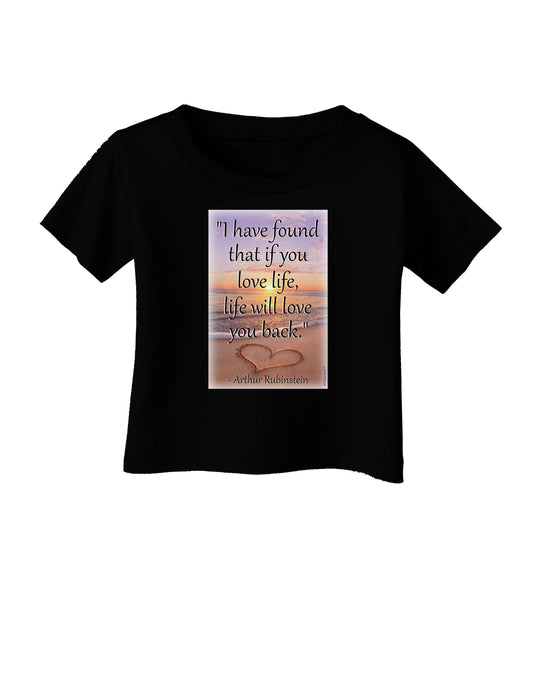 Life Will Love You Back Infant T-Shirt Dark by TooLoud-Infant T-Shirt-TooLoud-Black-06-Months-Davson Sales