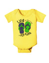 Life is Better in Flip Flops - Blue and Green Baby Romper Bodysuit-Baby Romper-TooLoud-Yellow-06-Months-Davson Sales