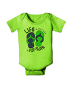 Life is Better in Flip Flops - Blue and Green Baby Romper Bodysuit-Baby Romper-TooLoud-Lime-Green-06-Months-Davson Sales