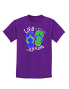 Life is Better in Flip Flops - Blue and Green Childrens Dark T-Shirt-Childrens T-Shirt-TooLoud-Purple-X-Small-Davson Sales