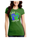 Life is Better in Flip Flops - Blue and Green Juniors Crew Dark T-Shirt-T-Shirts Juniors Tops-TooLoud-Kiwi-Green-Juniors Fitted Small-Davson Sales