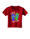 Life is Better in Flip Flops - Blue and Green Toddler T-Shirt Dark-Toddler T-Shirt-TooLoud-Red-2T-Davson Sales