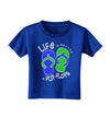 Life is Better in Flip Flops - Blue and Green Toddler T-Shirt Dark-Toddler T-Shirt-TooLoud-Royal-Blue-2T-Davson Sales