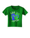 Life is Better in Flip Flops - Blue and Green Toddler T-Shirt Dark-Toddler T-Shirt-TooLoud-Clover-Green-2T-Davson Sales