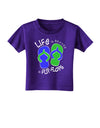 Life is Better in Flip Flops - Blue and Green Toddler T-Shirt Dark-Toddler T-Shirt-TooLoud-Purple-2T-Davson Sales