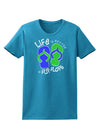 Life is Better in Flip Flops - Blue and Green Womens Dark T-Shirt-TooLoud-Turquoise-X-Small-Davson Sales