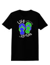 Life is Better in Flip Flops - Blue and Green Womens Dark T-Shirt-TooLoud-Black-X-Small-Davson Sales