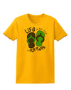 Life is Better in Flip Flops - Blue and Green Womens T-Shirt-Womens T-Shirt-TooLoud-Gold-X-Small-Davson Sales