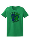 Life is Better in Flip Flops - Blue and Green Womens T-Shirt-Womens T-Shirt-TooLoud-Kelly-Green-X-Small-Davson Sales