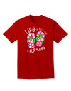 Life is Better in Flip Flops - Pink and Green Adult Dark T-Shirt-Mens T-Shirt-TooLoud-Red-Small-Davson Sales