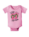 Life is Better in Flip Flops - Pink and Green Baby Romper Bodysuit-Baby Romper-TooLoud-Light-Pink-06-Months-Davson Sales