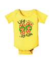 Life is Better in Flip Flops - Pink and Green Baby Romper Bodysuit-Baby Romper-TooLoud-Yellow-06-Months-Davson Sales