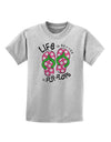 Life is Better in Flip Flops - Pink and Green Childrens T-Shirt-Childrens T-Shirt-TooLoud-AshGray-X-Small-Davson Sales