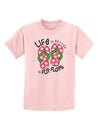 Life is Better in Flip Flops - Pink and Green Childrens T-Shirt-Childrens T-Shirt-TooLoud-PalePink-X-Small-Davson Sales