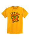 Life is Better in Flip Flops - Pink and Green Childrens T-Shirt-Childrens T-Shirt-TooLoud-Gold-X-Small-Davson Sales