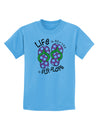 Life is Better in Flip Flops - Pink and Green Childrens T-Shirt-Childrens T-Shirt-TooLoud-Aquatic-Blue-X-Small-Davson Sales