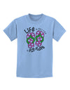 Life is Better in Flip Flops - Pink and Green Childrens T-Shirt-Childrens T-Shirt-TooLoud-Light-Blue-X-Small-Davson Sales