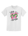 Life is Better in Flip Flops - Pink and Green Childrens T-Shirt-Childrens T-Shirt-TooLoud-White-X-Small-Davson Sales