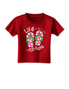 Life is Better in Flip Flops - Pink and Green Toddler T-Shirt Dark-Toddler T-Shirt-TooLoud-Red-2T-Davson Sales