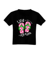 Life is Better in Flip Flops - Pink and Green Toddler T-Shirt Dark-Toddler T-Shirt-TooLoud-Black-2T-Davson Sales