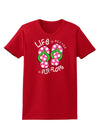 Life is Better in Flip Flops - Pink and Green Womens Dark T-Shirt-TooLoud-Red-X-Small-Davson Sales