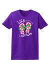 Life is Better in Flip Flops - Pink and Green Womens Dark T-Shirt-TooLoud-Purple-X-Small-Davson Sales