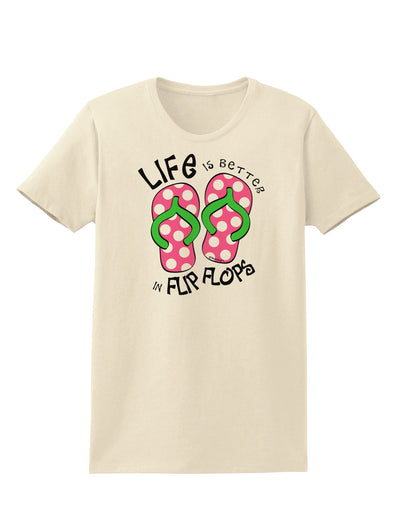 Life is Better in Flip Flops - Pink and Green Womens T-Shirt-Womens T-Shirt-TooLoud-Natural-X-Small-Davson Sales