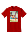 Lifeguard Station Watercolor Adult Dark T-Shirt-Mens T-Shirt-TooLoud-Red-Small-Davson Sales