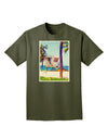 Lifeguard Station Watercolor Adult Dark T-Shirt-Mens T-Shirt-TooLoud-Military-Green-Small-Davson Sales