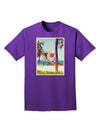 Lifeguard Station Watercolor Adult Dark T-Shirt-Mens T-Shirt-TooLoud-Purple-Small-Davson Sales