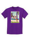 Lifeguard Station Watercolor Childrens Dark T-Shirt-Childrens T-Shirt-TooLoud-Purple-X-Small-Davson Sales