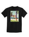 Lifeguard Station Watercolor Childrens Dark T-Shirt-Childrens T-Shirt-TooLoud-Black-X-Small-Davson Sales