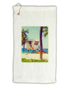 Lifeguard Station Watercolor Micro Terry Gromet Golf Towel 11&#x22;x19-Golf Towel-TooLoud-White-Davson Sales