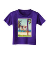 Lifeguard Station Watercolor Toddler T-Shirt Dark-Toddler T-Shirt-TooLoud-Purple-2T-Davson Sales