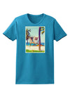 Lifeguard Station Watercolor Womens Dark T-Shirt-TooLoud-Turquoise-X-Small-Davson Sales