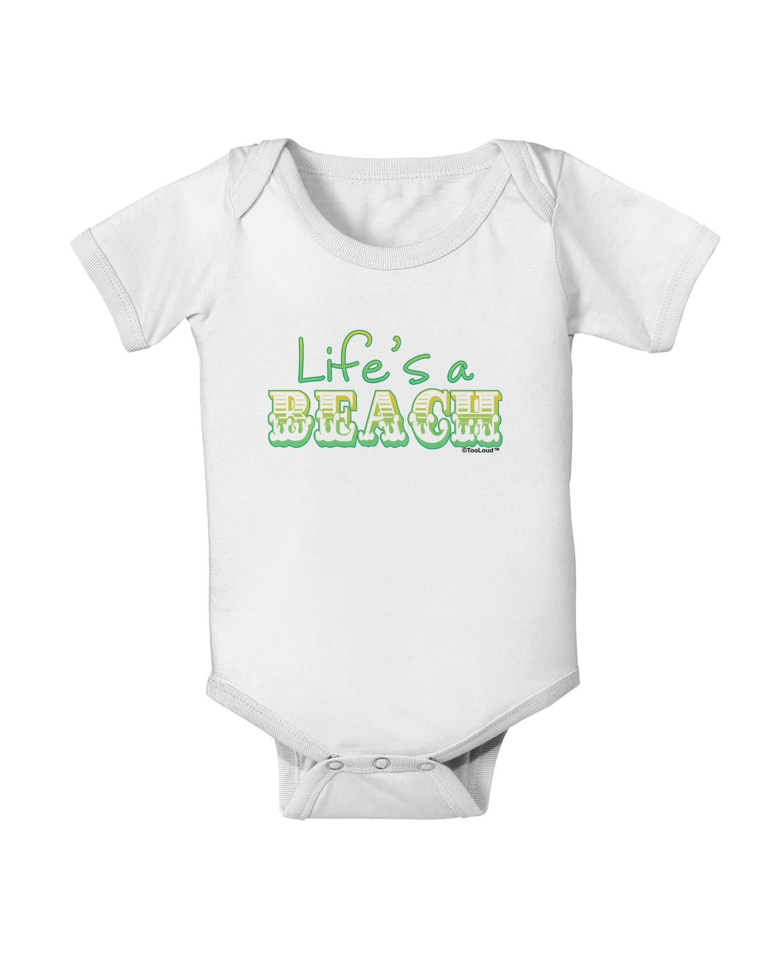 Lifes a Beach Color Baby Romper Bodysuit by TooLoud-Baby Romper-TooLoud-White-06-Months-Davson Sales