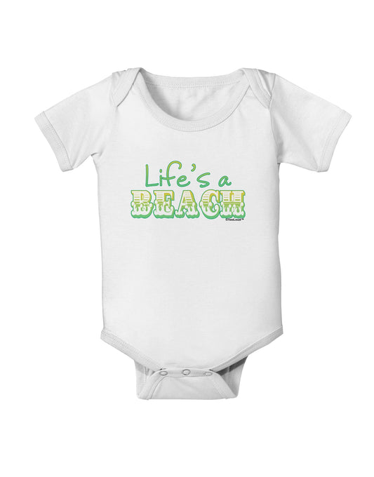 Lifes a Beach Color Baby Romper Bodysuit by TooLoud-Baby Romper-TooLoud-White-06-Months-Davson Sales