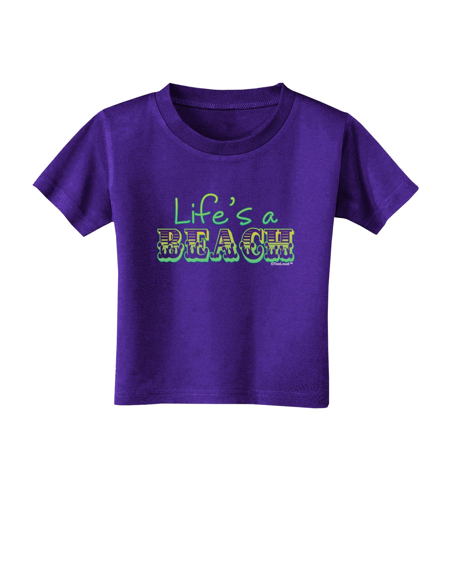 Lifes a Beach Color Toddler T-Shirt Dark by TooLoud-Toddler T-Shirt-TooLoud-Purple-2T-Davson Sales