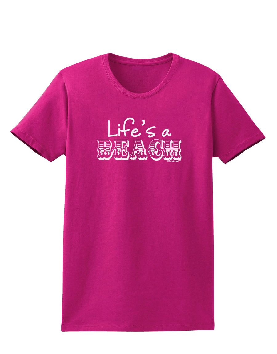 Lifes a Beach Womens Dark T-Shirt by TooLoud-Womens T-Shirt-TooLoud-Black-X-Small-Davson Sales