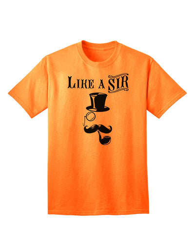 Like A Sir - Premium, Sophisticated Adult T-Shirt Collection-Mens T-shirts-TooLoud-Neon-Orange-Small-Davson Sales