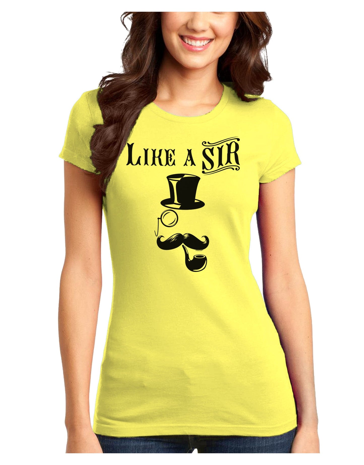Like A Sir - Super Classy Juniors T-Shirt-Womens Juniors T-Shirt-TooLoud-Yellow-Juniors Fitted X-Small-Davson Sales