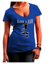 Like A Sir - Super Classy Juniors V-Neck Dark T-Shirt-Womens V-Neck T-Shirts-TooLoud-Royal-Blue-Juniors Fitted Small-Davson Sales